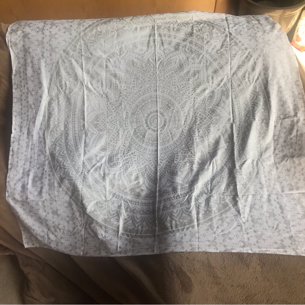 Silver Mandala Tapestry - Picture 2 of 4